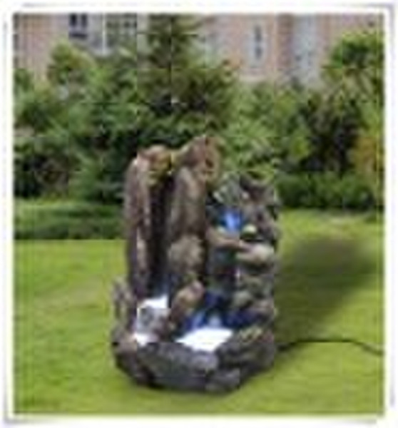 Rockery fountain with LED