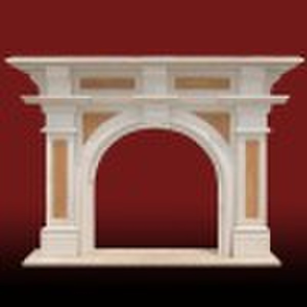 English Arch Style Marble Fireplace Mantel