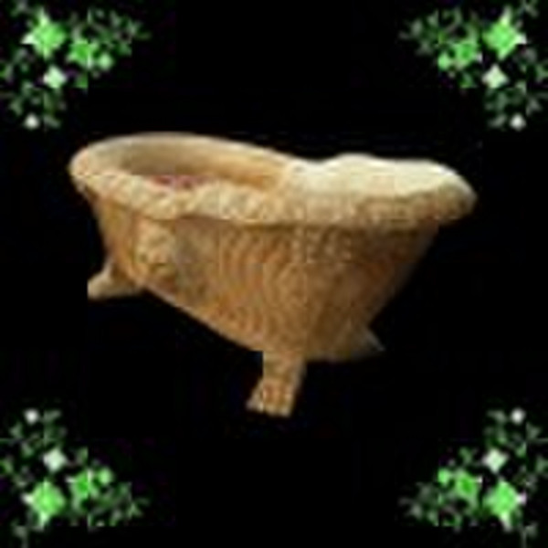 yellow marble bathtub sculpture  YL-Y009