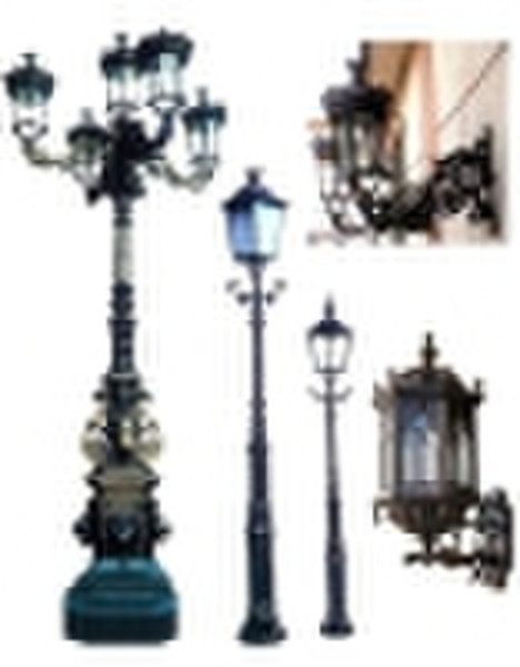 5 lantern cast iron street light