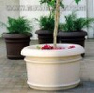 rotational molded plastic garden plant pot
