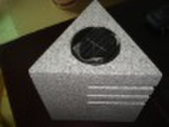 stone solar garden lamp