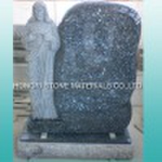 France Design Tombstone With Flower Carving