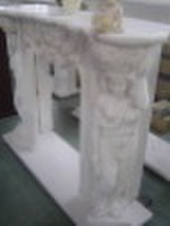 Majestic fireplaces with goddess statuary