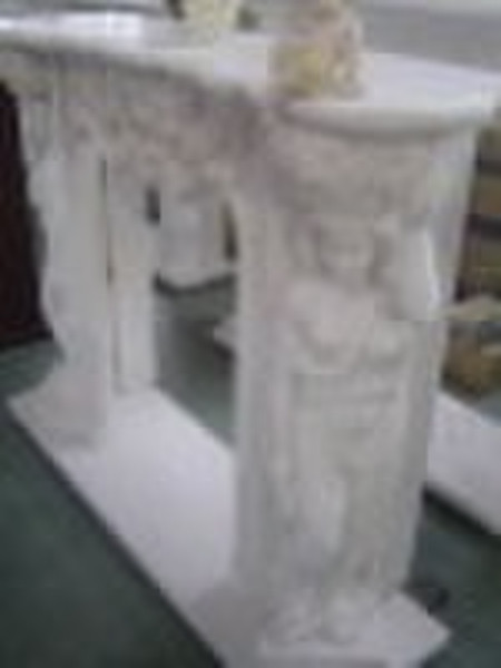 Majestic fireplaces with goddess statuary