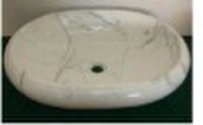 Light Emperador marble sink