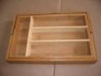 bamboo cutlery tray,flatware tray