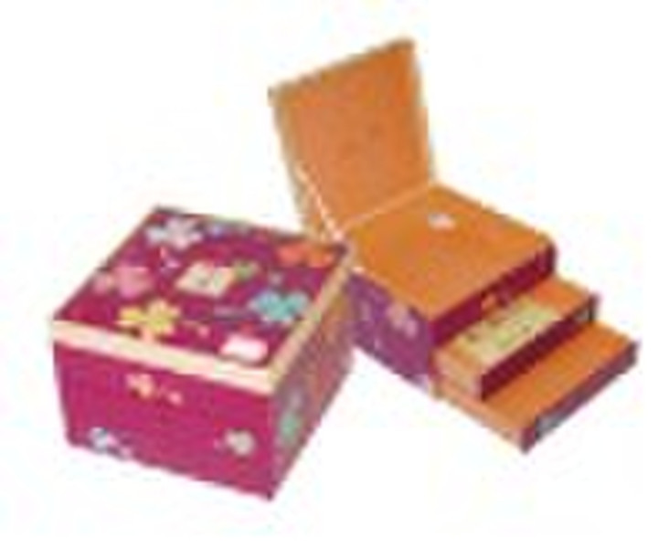 Luxury gift box with 1 opening lid and 2 drawers