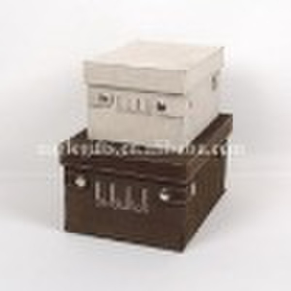 Faux Suede Foldable Storage Box