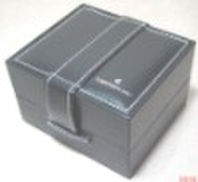 Black imitation leather watch box