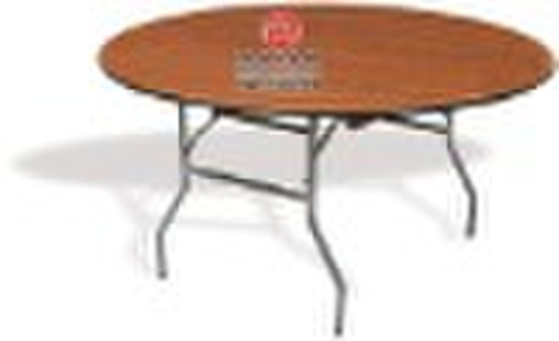 Plywood event folding table round table