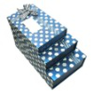 tinted gloss gift packaging box with ribbon