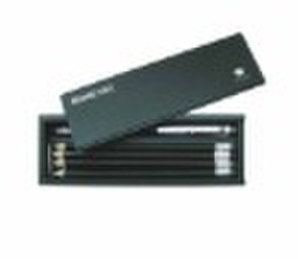 stationery set:9pcs HB pencil,with one metal sharp