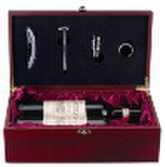 Protable leather wine box for 2quantity with tool