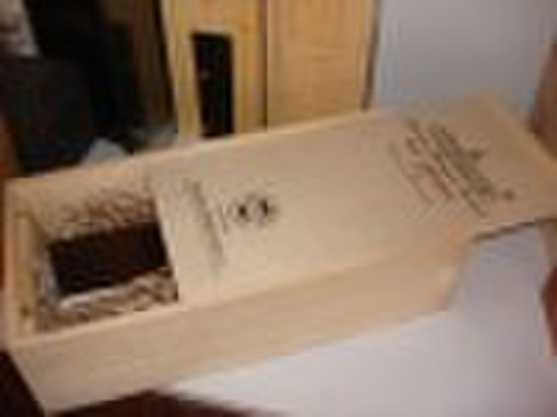 pine wine box