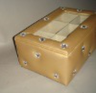 PVC leather Golden Coffee Bag Box