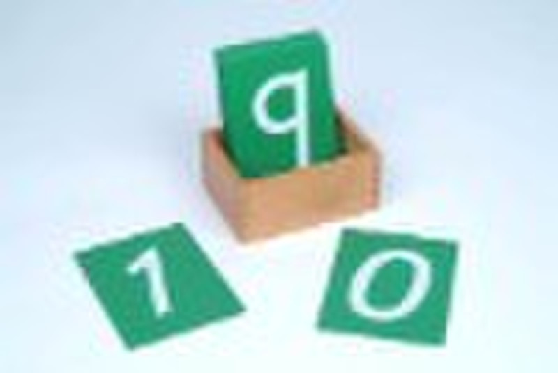 montessori Sandpaper Numbers with Box