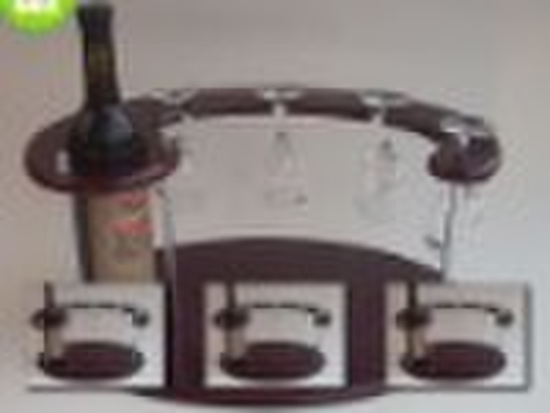 wooden wine holder