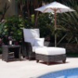 Patio Outdoor Rattan Sun lounge 154L