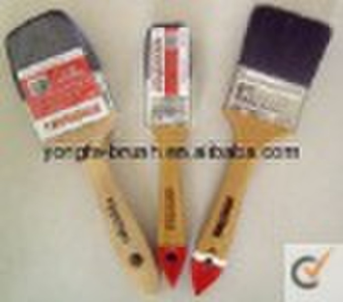 wooden handle and bristle paint brush