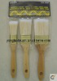 paint brush with wooden handle and synthetic fiber