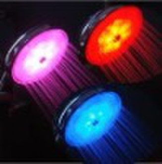 Colorful temperature LED shower head lights