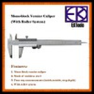 Vernier caliper with roller