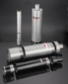 Three part diamond core bit