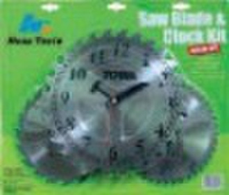Metal Wall Clock and Saw Blade