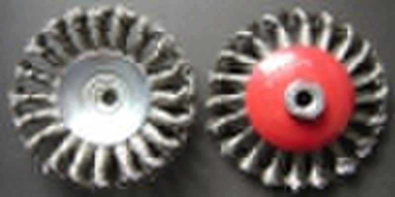 Twisted wire bevel brush