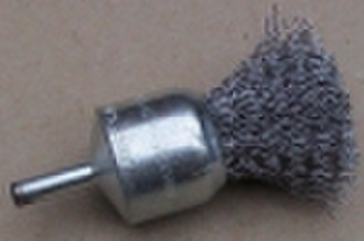 End brushes-crimped wire with shank