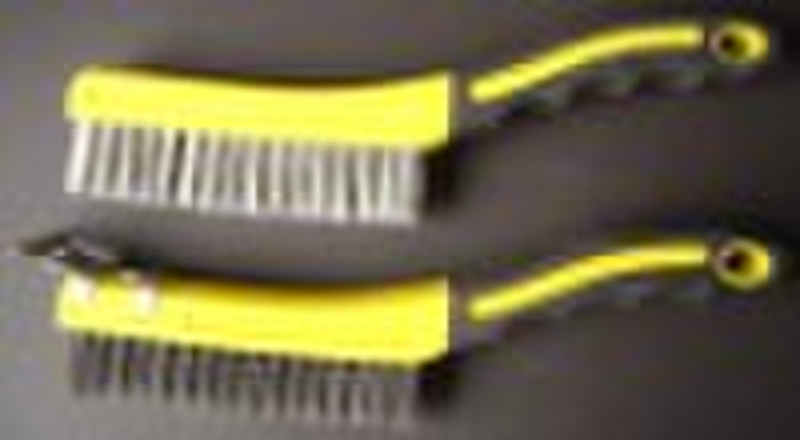 Plastic handle steel wire brush