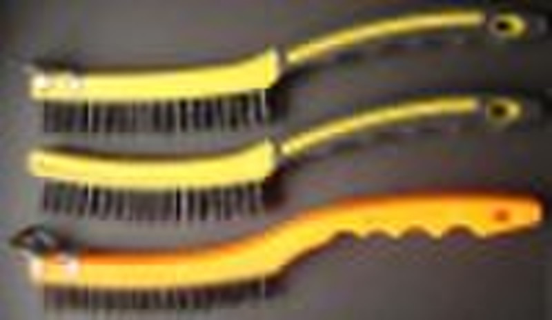 Plastic handle steel wire brush