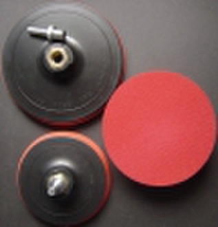 Plastic foam backing pads with velcro and shank