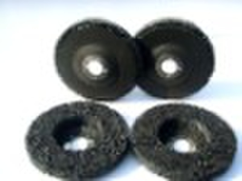 Black rust cleaning discs with fiberglass backing