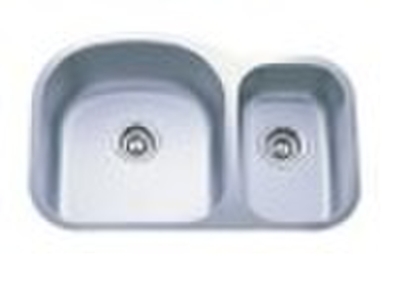 CUPC under mount double bowl sink