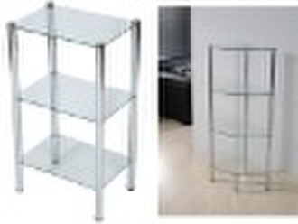 Glass bathroom shelf