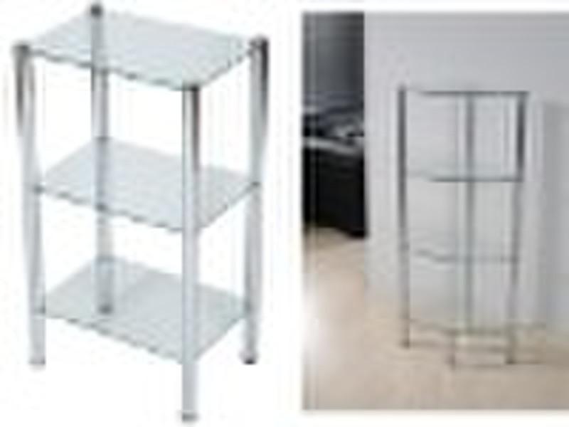 Glass bathroom shelf
