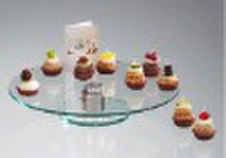 Glass cake plate