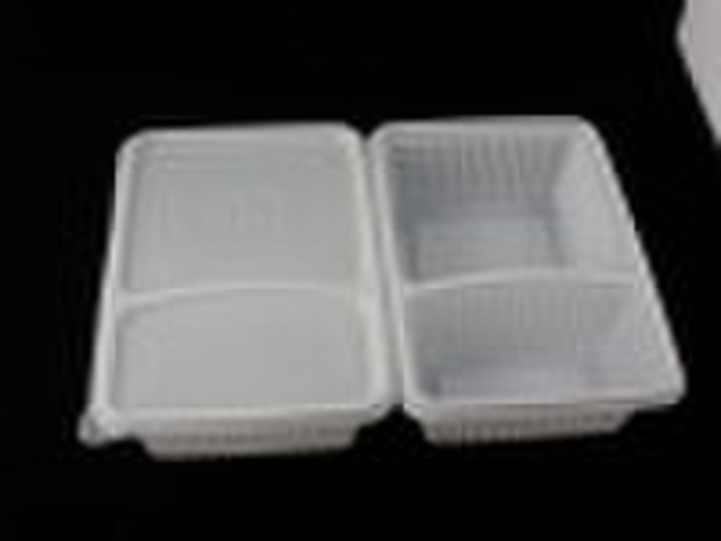 Disposable plastic fast food box