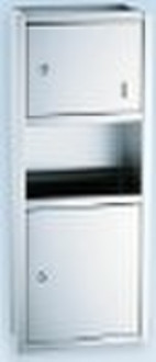 Paper dispenser with waste receptacle