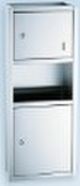 Paper dispenser with waste receptacle