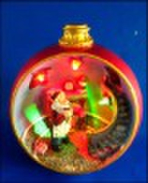 polyresin Christmas decoration  ball scene with le