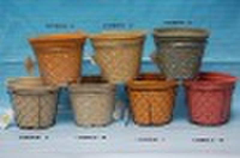 Round SugerCane Fibre flowerpot