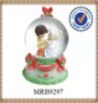 resin couple snow globe