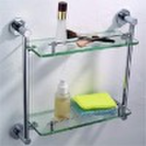 Double glass shelf