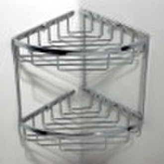 brass bathroom corner basket