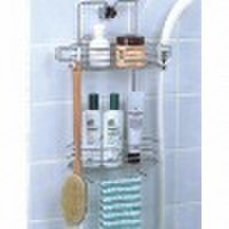 Metal Bathroom Shower Rack in Chrome