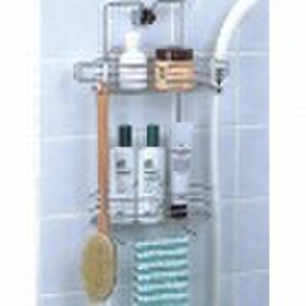 Metal Bathroom Shower Rack in Chrome