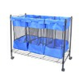 (SLT 001) Laundry Trolley with 3 bags in powder co